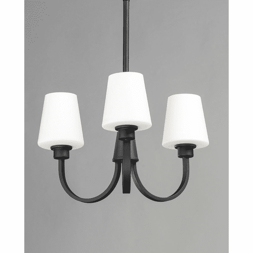 Maxim Shelter 3-Light Chandelier - Black - 11823SWBK