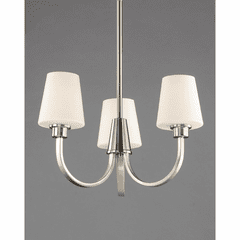 Maxim Shelter 3-Light Chandelier - Satin Nickel - 11823SWSN Maxim Shelter 3-Light Chandelier - Satin Nickel - 11823SWSN