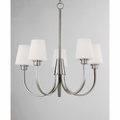 Maxim Shelter 5-Light Chandelier - Satin Nickel - 11825SWSN Maxim Shelter 5-Light Chandelier - Satin Nickel - 11825SWSN