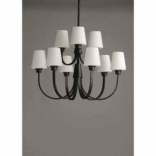 Maxim Shelter 9-Light Chandelier - Black - 11826SWBK
