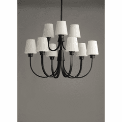 Maxim Shelter 9-Light Chandelier - Black - 11826SWBK Maxim Shelter 9-Light Chandelier - Black - 11826SWBK