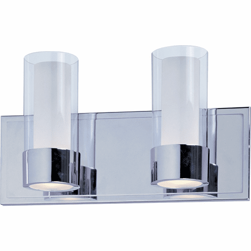 Maxim Silo 2-LT Bath Vanity Light - Polished Chrome - 23072CLFTPC