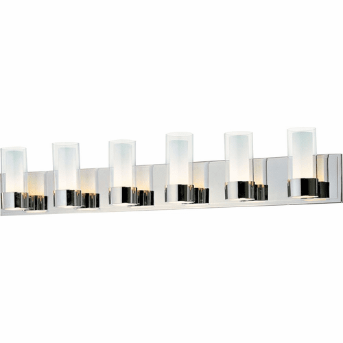 Maxim Silo 6-LT Bath Vanity Light w/ LED Bulbs - Polished Chrome - 23076CLFTPC/BUL