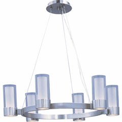 Maxim Silo 6-LT Single-Tier Chandelier - Polished Chrome - 23077CLFTPC Maxim Silo 6-LT Single-Tier Chandelier - Polished Chrome - 23077CLFTPC