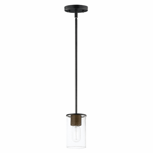 Maxim Sleek 1-Light Mini Pendant - Antique Brass / Black - 91840CDABBK