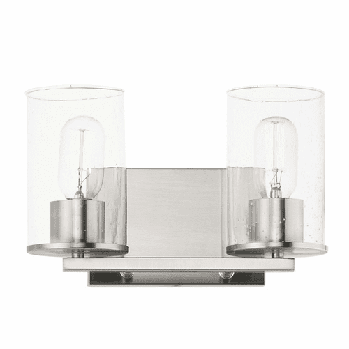 Maxim Sleek 2-Light Bath Vanity - Satin Nickel - 11842CDSN
