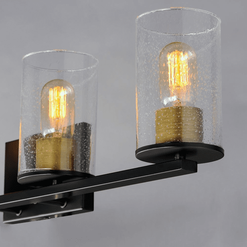 Maxim Sleek 4-Light Bath Vanity - Antique Brass / Black - 11844CDABBK