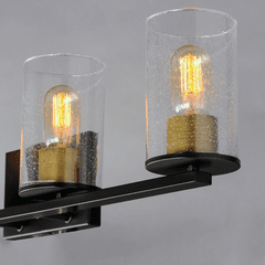 Maxim Sleek 4-Light Bath Vanity - Antique Brass / Black - 11844CDABBK