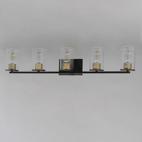 Maxim Sleek 5-Light Bath Vanity - Antique Brass / Black - 11845CDABBK