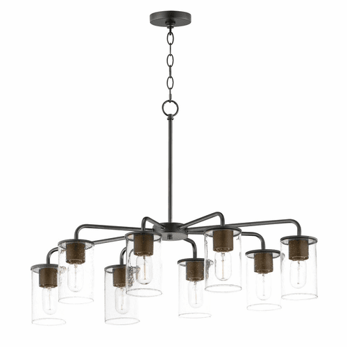Maxim Sleek 8-Light Chandelier - Antique Brass / Black - 11848CDABBK