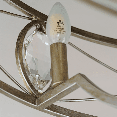 Maxim Solitaire 6-Light WiFi-Enabled LED Fandelight - Silver Mist - 61013SM