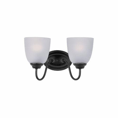 Maxim Stefan 2-Light Bath Vanity - Black - 10072FTBK