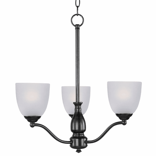 Maxim Stefan 3-Light Chandelier - Black - 10064FTBK