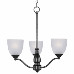 Maxim Stefan 3-Light Chandelier - Black - 10064FTBK