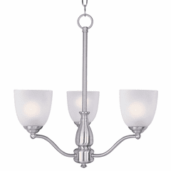 Maxim Stefan 3-LT Single-Tier Chandelier - Satin Nickel - 10064FTSN Maxim Stefan 3-LT Single-Tier Chandelier - Satin Nickel - 10064FTSN