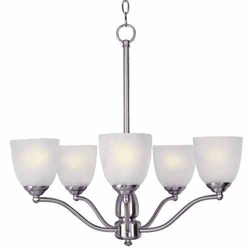Maxim Stefan 5-LT Single-Tier Chandelier - Satin Nickel - 10065FTSN