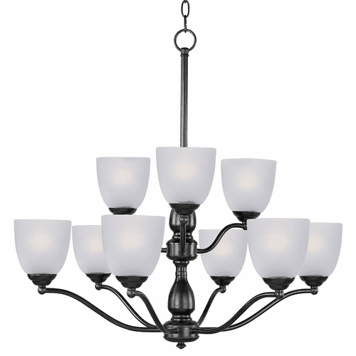 Maxim Stefan 9-Light Chandelier - Black - 10066FTBK