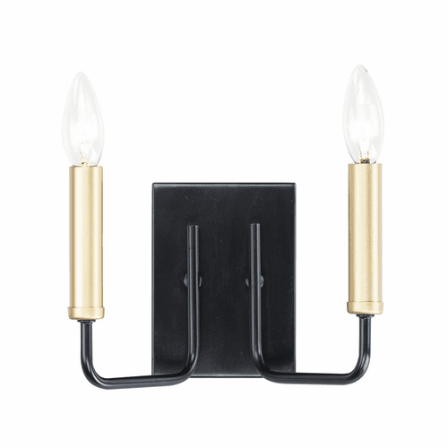 Maxim Sullivan 2-LT Bath Vanity Light - Black / Gold - 10252BKGLD