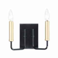 Maxim Sullivan 2-LT Bath Vanity Light - Black / Gold - 10252BKGLD Maxim Sullivan 2-LT Bath Vanity Light - Black / Gold - 10252BKGLD