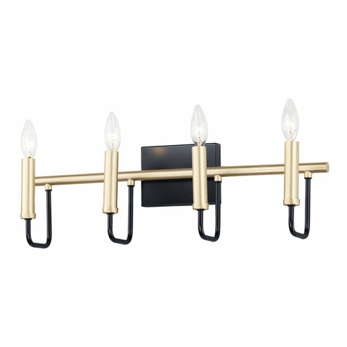 Maxim Sullivan 4-LT Bath Vanity Light - Black / Gold - 10254BKGLD
