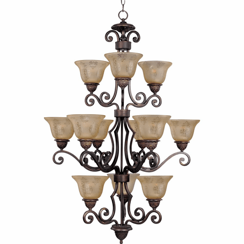 Maxim Symphony 12-LT Multi-Tier Chandelier - Oil Rubbed Bronze - 11238SAOI