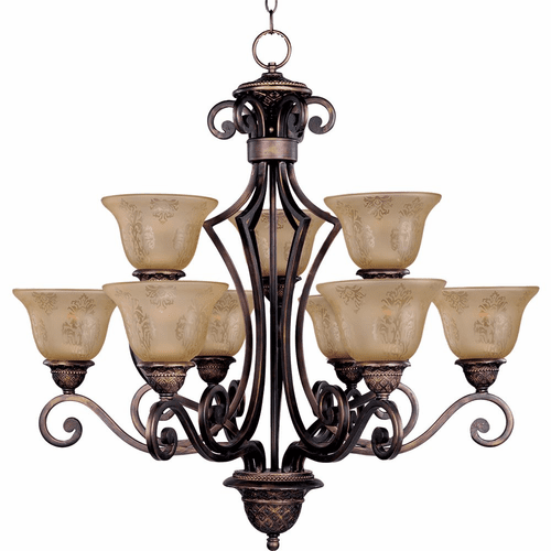 Maxim Symphony 9-LT Multi-Tier Chandelier - Oil Rubbed Bronze - 11245SAOI