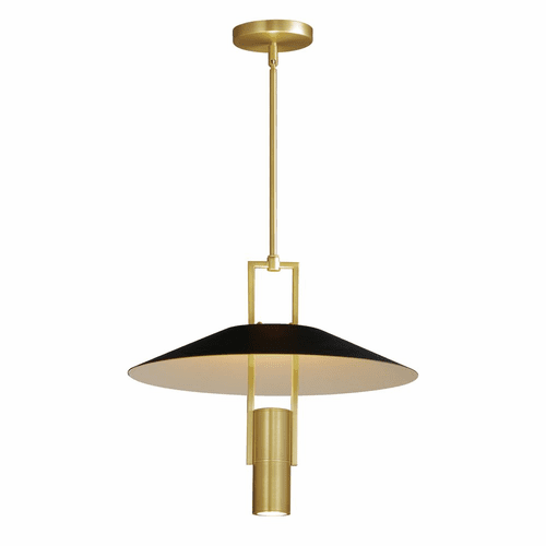 Maxim Tahoe 2-Light LED Pendant - Black / Satin Brass - 10098BKSBR
