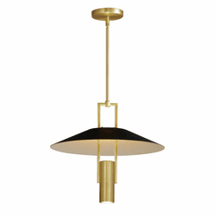 Maxim Tahoe 2-Light LED Pendant - Black / Satin Brass - 10098BKSBR
