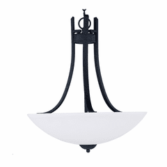 Maxim Taylor 3-LT Inverted Bowl Pendant - Textured Black - 21654SWTXB