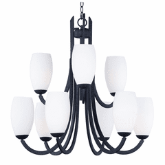 Maxim Taylor 9-LT Chandelier - Textured Black - 21657SWTXB