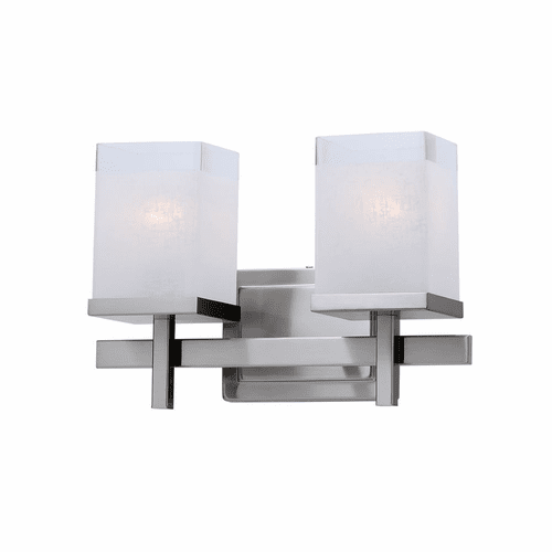 Maxim Tetra 2-LT Bath Vanity Light - Satin Nickel - 2152LNSN