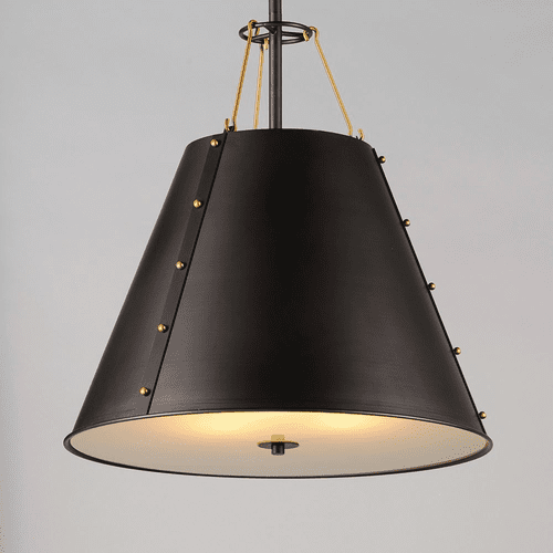 Maxim Trestle 3-Light Pendant - Oil Rubbed Bronze / Antique Brass - 25164OIAB