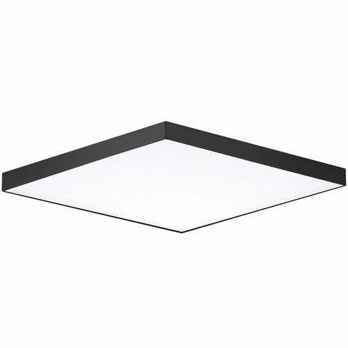 Maxim Trim 15.5" Square LED Flush Mount - Black - 57675WTBK