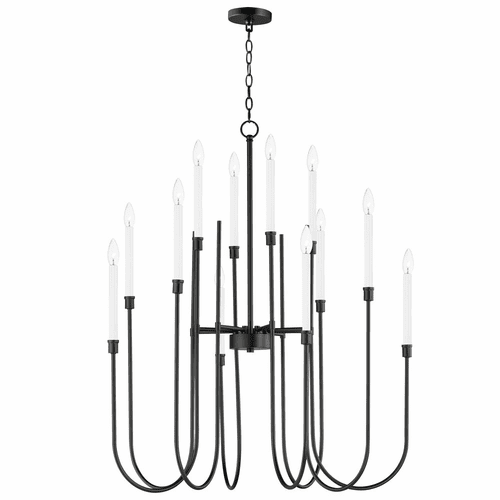 Maxim Tux 12-Light Chandelier - Black - 11286BK