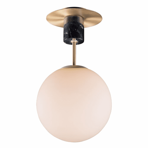Maxim Vesper 1-LT Semi-Flush - Satin Brass / Black - 26031SWSBRBK