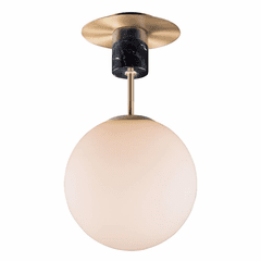 Maxim Vesper 1-LT Semi-Flush - Satin Brass / Black - 26031SWSBRBK Maxim Vesper 1-LT Semi-Flush - Satin Brass / Black - 26031SWSBRBK