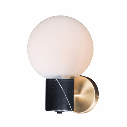 Maxim Vesper 1-LT Wall Sconce - Satin Brass / Black - 26030SWSBRBK