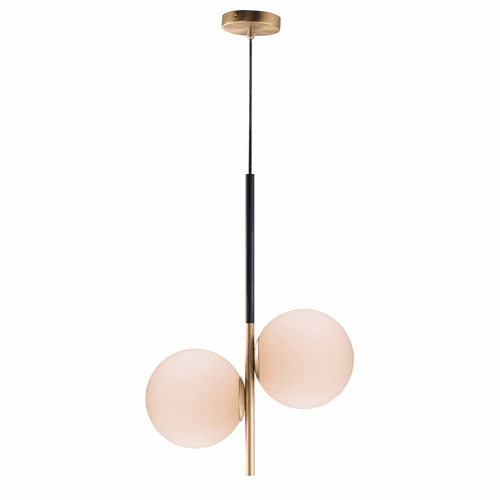 Maxim Vesper 2-LT Pendant - Satin Brass / Black - 26035SWSBRBK