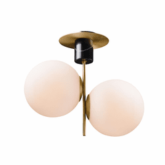 Maxim Vesper 2-LT Semi-Flush - Satin Brass / Black - 26032SWSBRBK