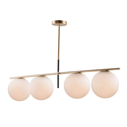 Maxim Vesper 4-LT Pendant - Satin Brass / Black - 26036SWSBRBK