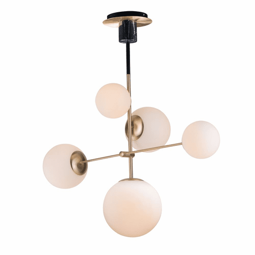 Maxim Vesper 5-LT pendant - Satin Brass / Black - 26037SWSBRBK