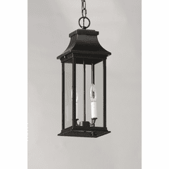 Maxim Vicksburg 2-Light Outdoor Hanging Lantern - Black - 30029CLBK
