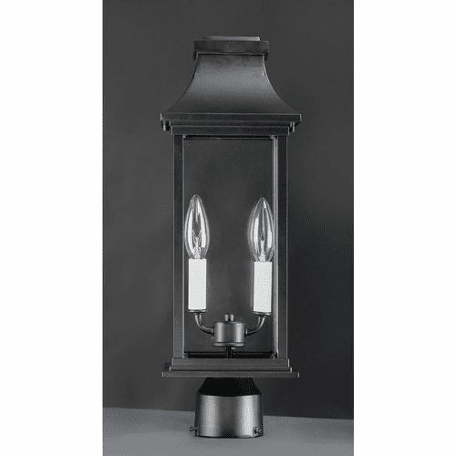 Maxim Vicksburg 2-Light Outdoor Post Mount - Black - 30020CLBK