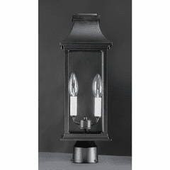 Maxim Vicksburg 2-Light Outdoor Post Mount - Black - 30020CLBK