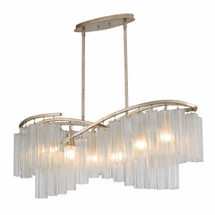 Maxim Victoria 6-LT Linear Chandelier - Golden Silver - 39579WFLGS