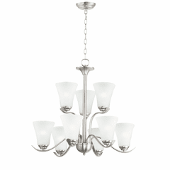Maxim Vital 9-Light Chandelier - Satin Nickel - 12076FTSN Maxim Vital 9-Light Chandelier - Satin Nickel - 12076FTSN