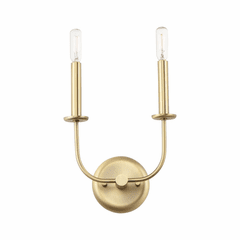 Maxim Wesley 2-Light Wall Sconce - Satin Brass - 10322SBR Maxim Wesley 2-Light Wall Sconce - Satin Brass - 10322SBR