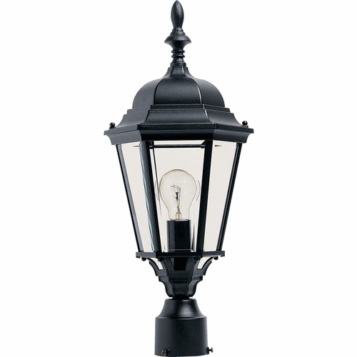 Maxim Westlake Cast 1-LT Outdoor Pole/Post Lantern - Black - 1005BK