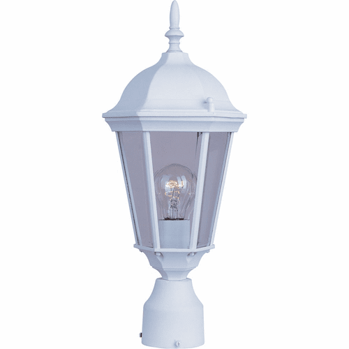 Maxim Westlake Cast 1-LT Outdoor Pole/Post Lantern - White - 1001WT