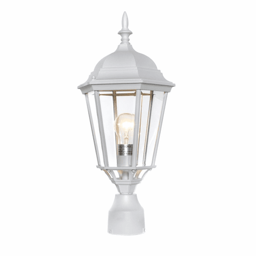 Maxim Westlake Cast 1-LT Outdoor Pole/Post Lantern - White - 1005WT